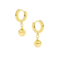 ELLIE GOLD BALL DROP HUGGIE EARRINGS