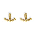 GIA GOLD BALL STUD EAR JACKET EARRINGS