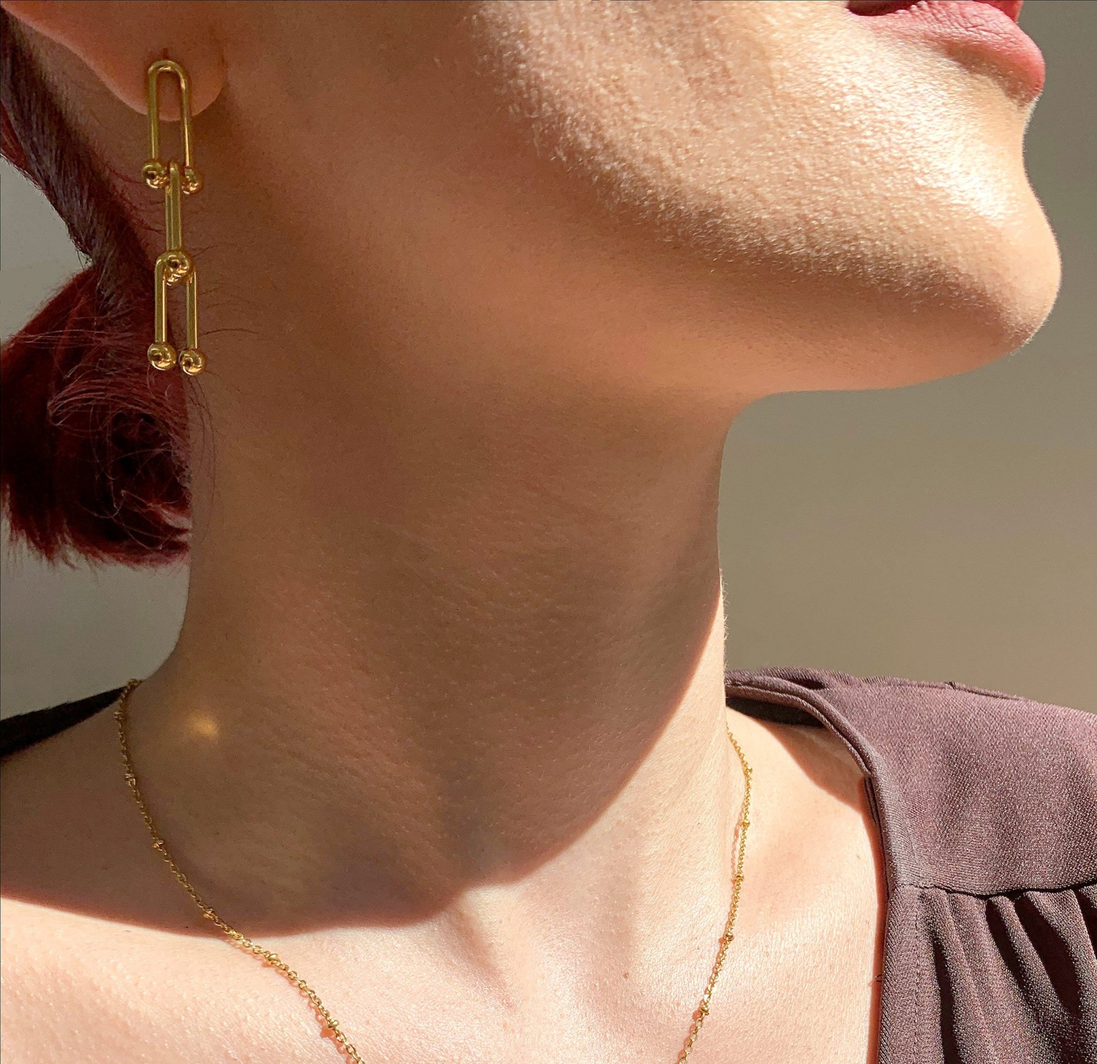 FLORENCE GOLD HARDWARE CHAIN EARRINGS