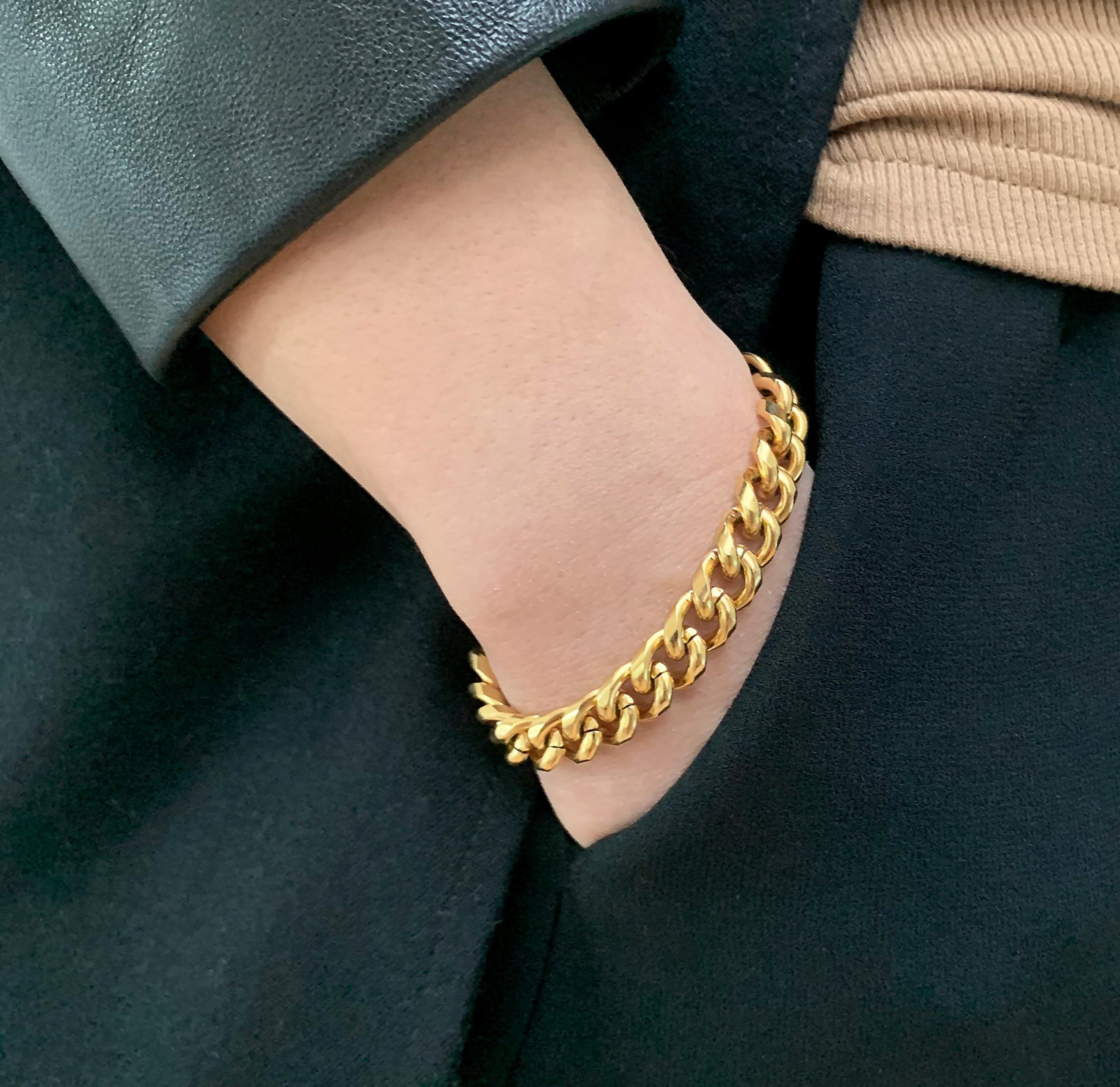 MASON GOLD  CUBAN CHAIN BRACELET