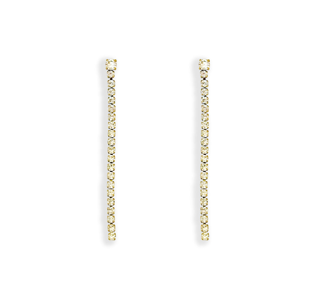 SKYLER GOLD TENNIS DROP EARRINGS
