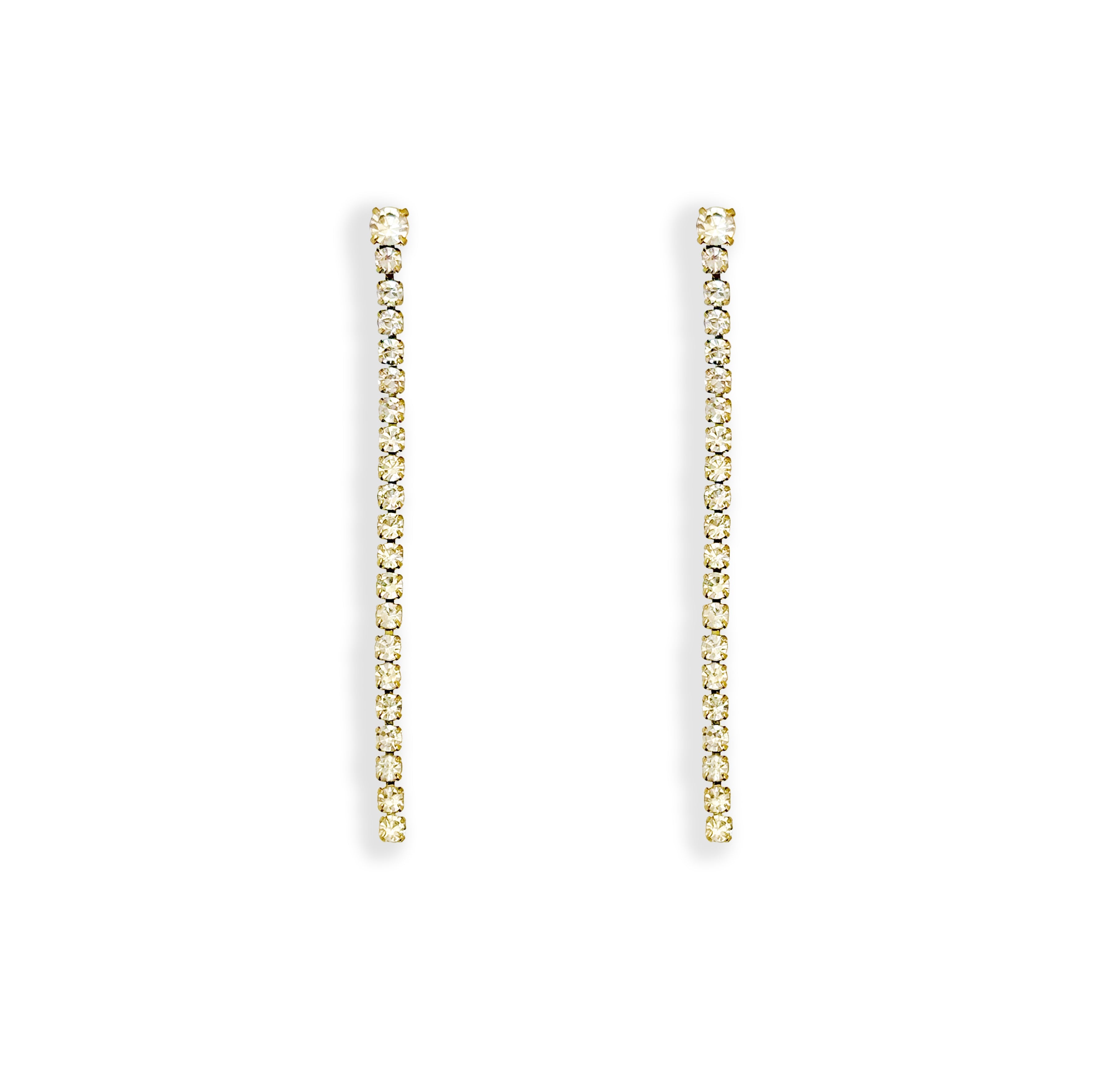 SKYLER GOLD TENNIS DROP EARRINGS