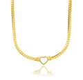 VITTORIA HEART SNAKE CHAIN NECKLACE