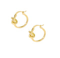 HARPER GOLD KNOT HOOP EARRINGS
