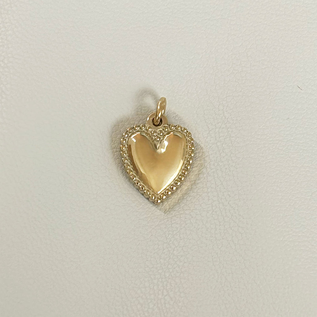 GOLD LACE HEART PENDANT CHARM