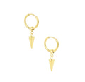 CARA GOLD DAINTY SPIKE HUGGIE EARRINGS