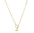 JAMIE GOLD TOGGLE PAPERCLIP CHAIN NECKLACE