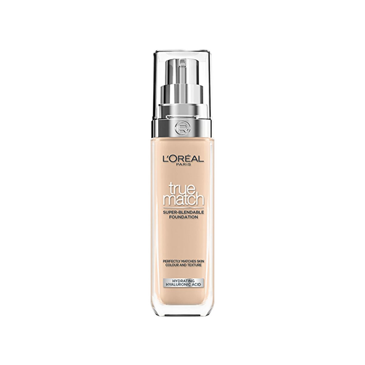 L'Oreal Paris True Match Moisturizing Foundation: Natural Finish, Hyaluronic Acid, Long-Lasting Wear - 3C Cold Undertone