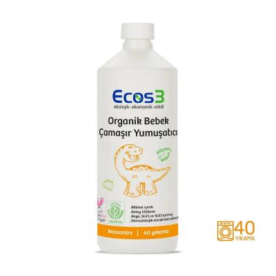 Ecos3 Organic Baby Fabric Softener 1000ml - Gentle, Eco-Friendly Laundry Solution for Sensitive Skin