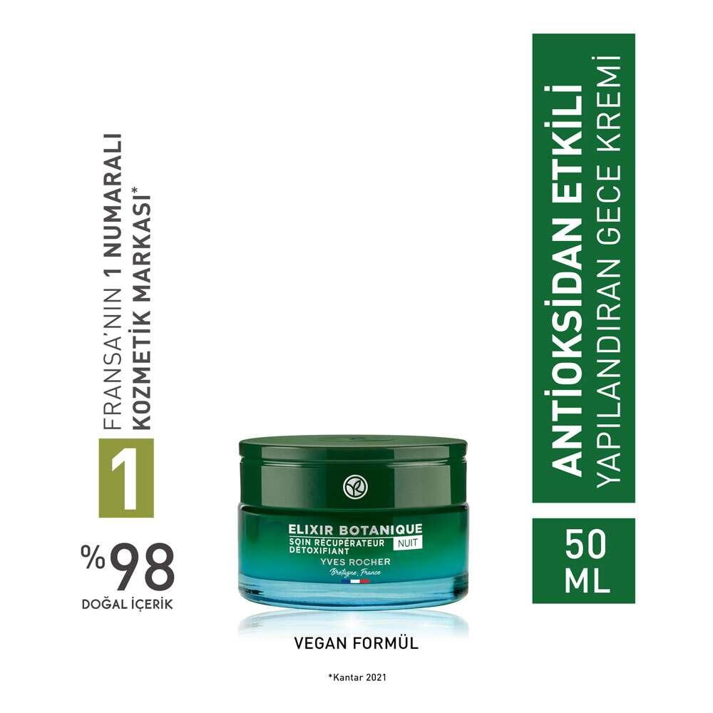 Elixir Botanique Anti-Aging Night Cream - Natural Botanical Skincare for Fine Lines, Wrinkles, and Hydration