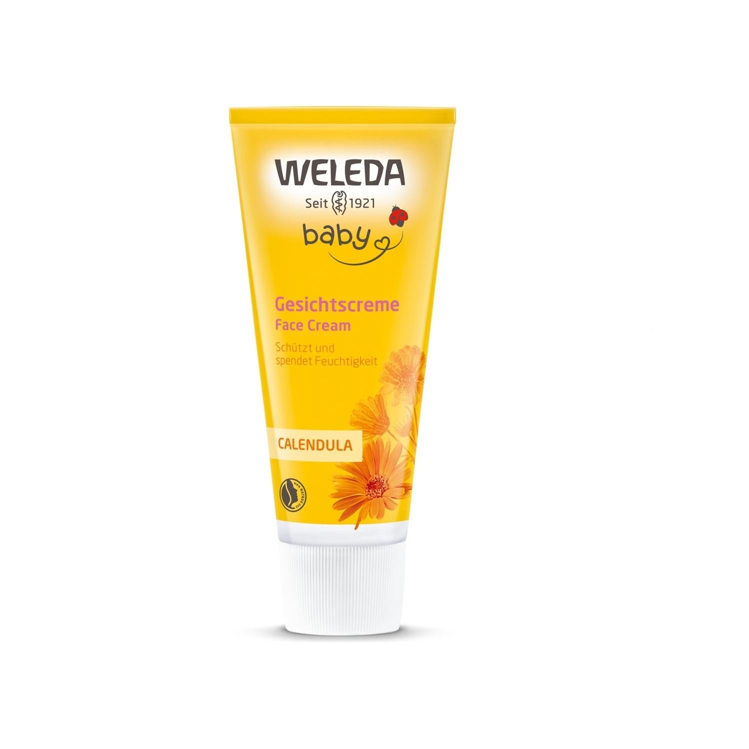 Weleda Baby Calendula Face Cream - Natural, Gentle Moisturizer for Sensitive Baby Skin, 1.69 fl oz