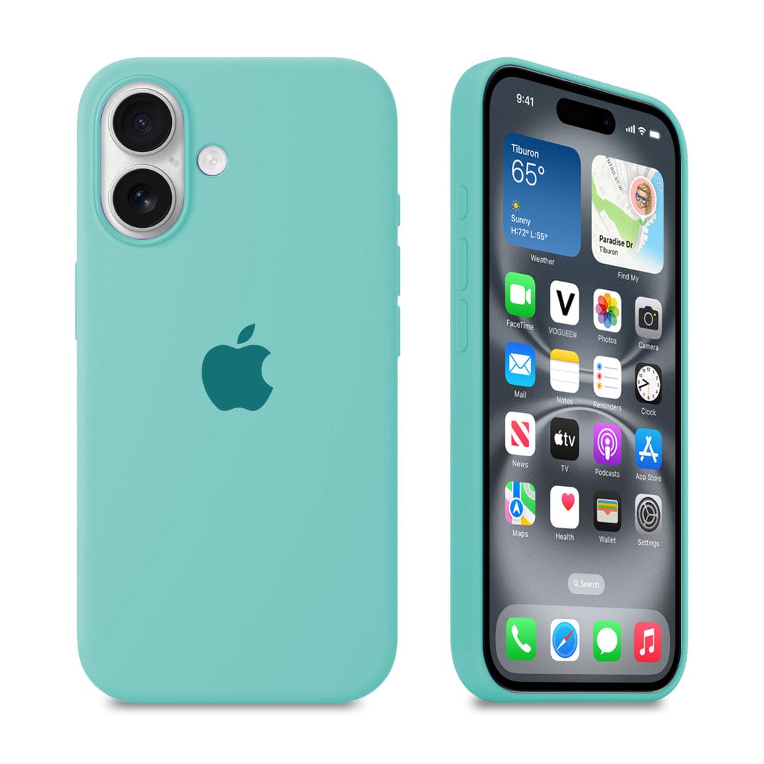 iPhone Silicone Case (Ice Sea Blue)