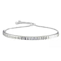 Italian Solid Sterling Silver Adjustable Bangle Bracelet