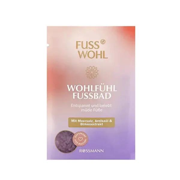Fusswohl Foot Bath Salt with Sea Salt, Arnica Oil, and Birch Extract - Vegan, Dermatologically Tested for Relaxation and Foot Relief