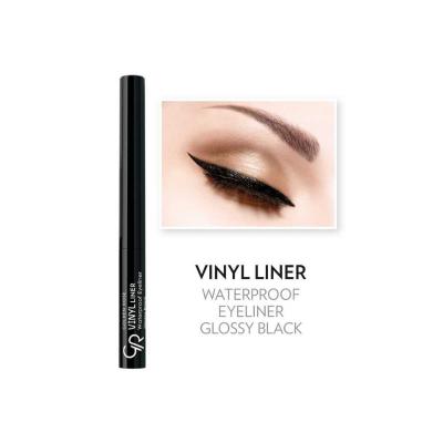 Golden Rose Vinyl Liner: Glossy Black Waterproof Eyeliner - Long Lasting, Smudge-Proof, Intense Color for a Dramatic Eye Look