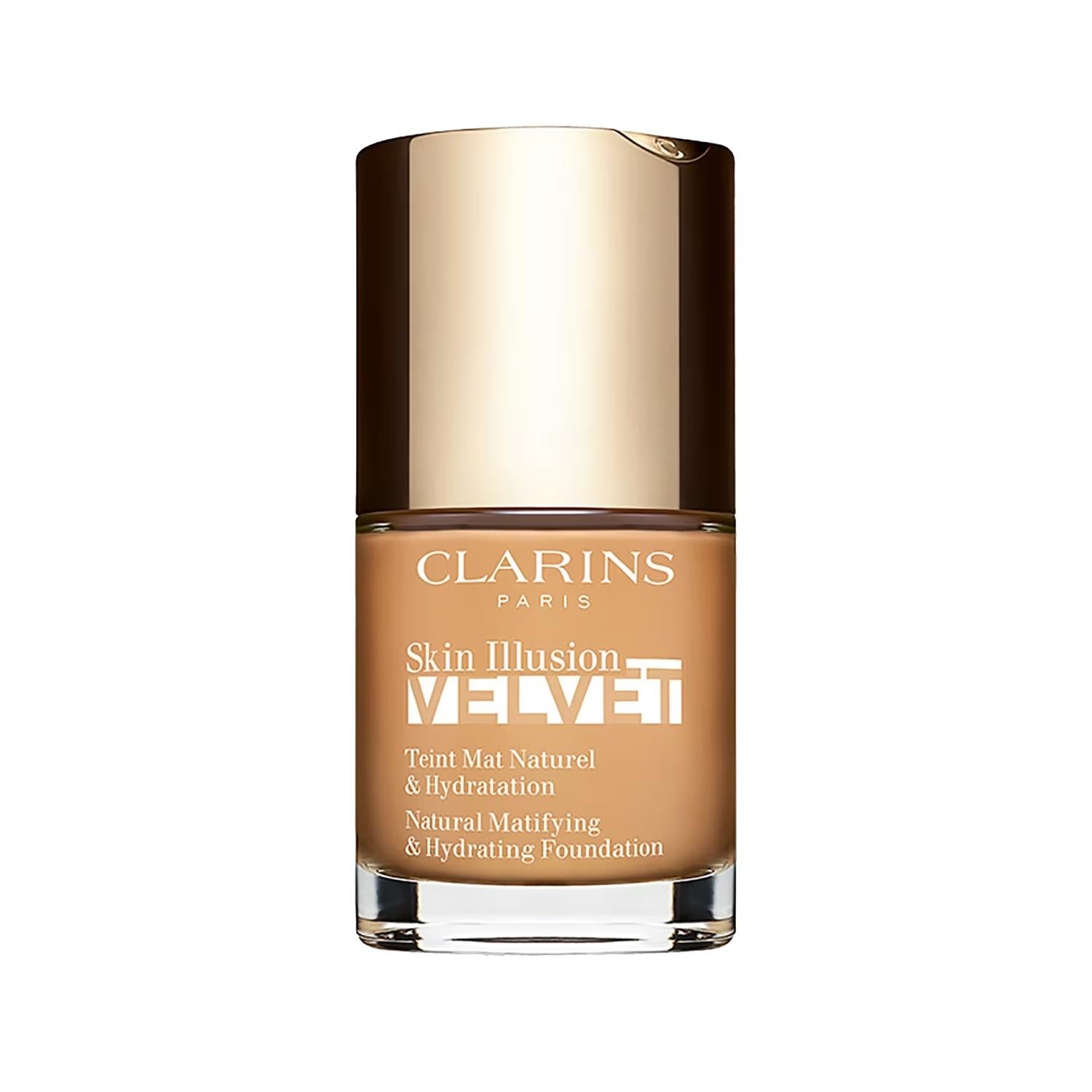 Clarins Skin Illusion Velvet Matte Foundation: Lightweight, Natural Finish & Flawless Complexion | Shade 112.3N, 30ml