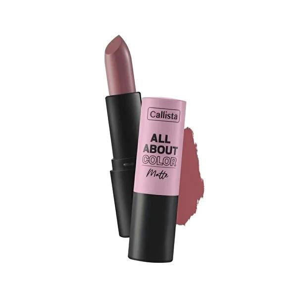Callista Matte Lipstick: Long Lasting, Hydrating Pink Lipstick for Natural Look - Macadamia Oil Infused