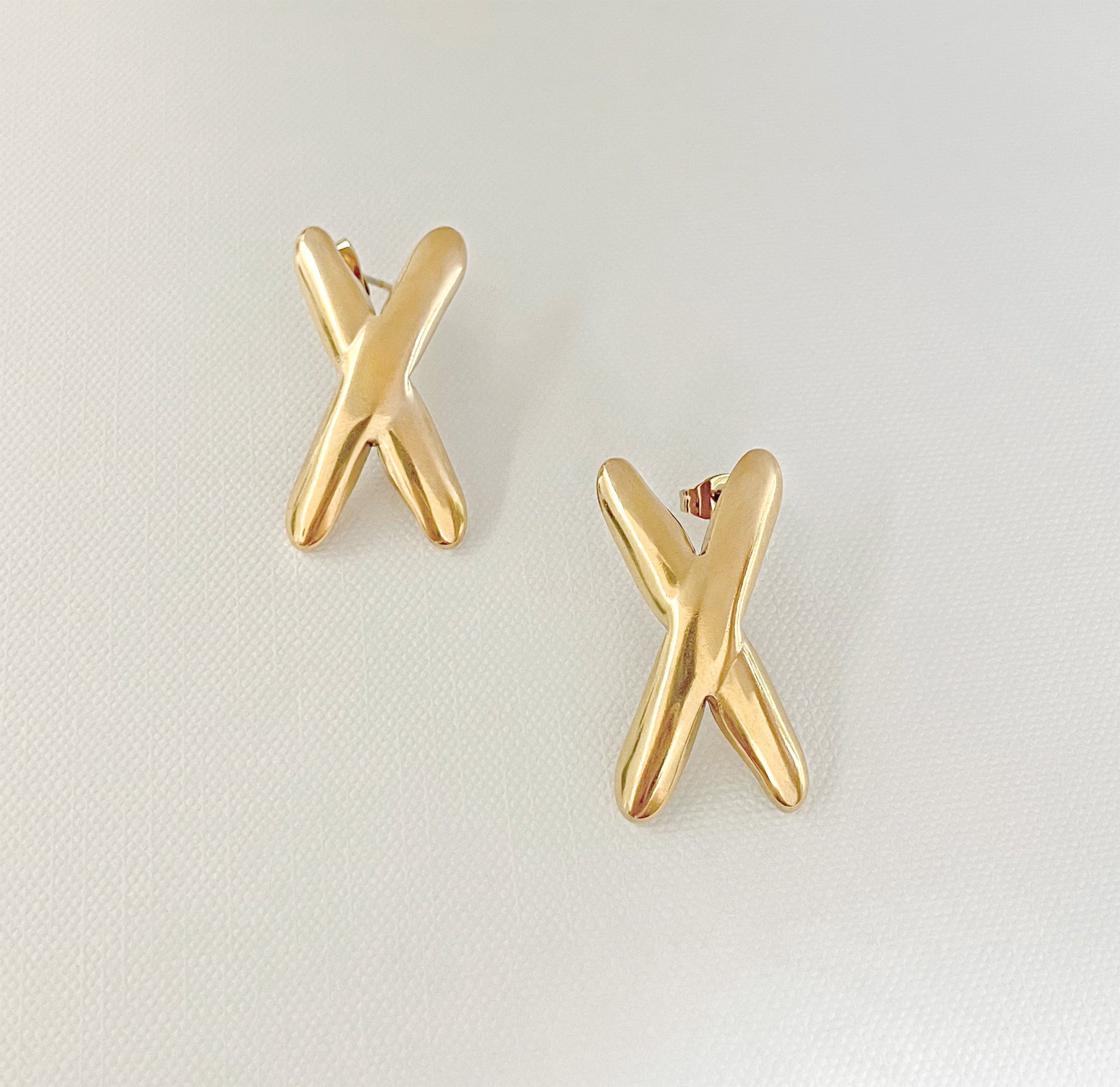 ETTA GOLD X EARRINGS