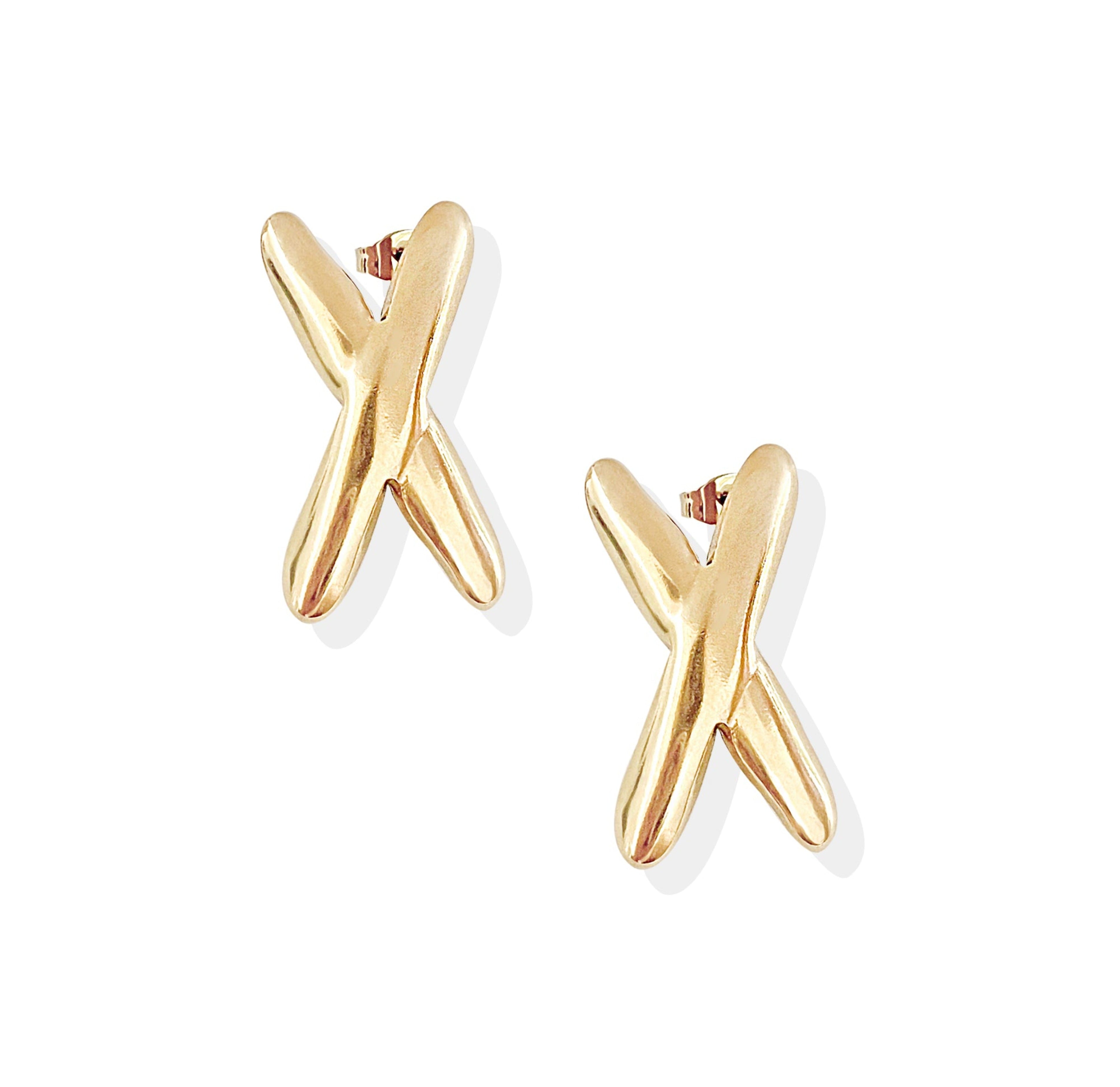 ETTA GOLD X EARRINGS