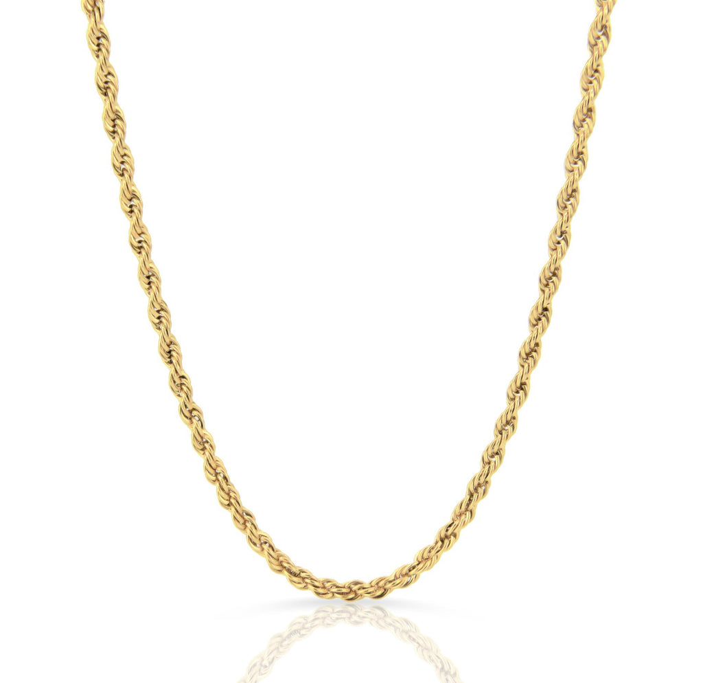 RONNIE GOLD ROPE CHAIN NECKLACE