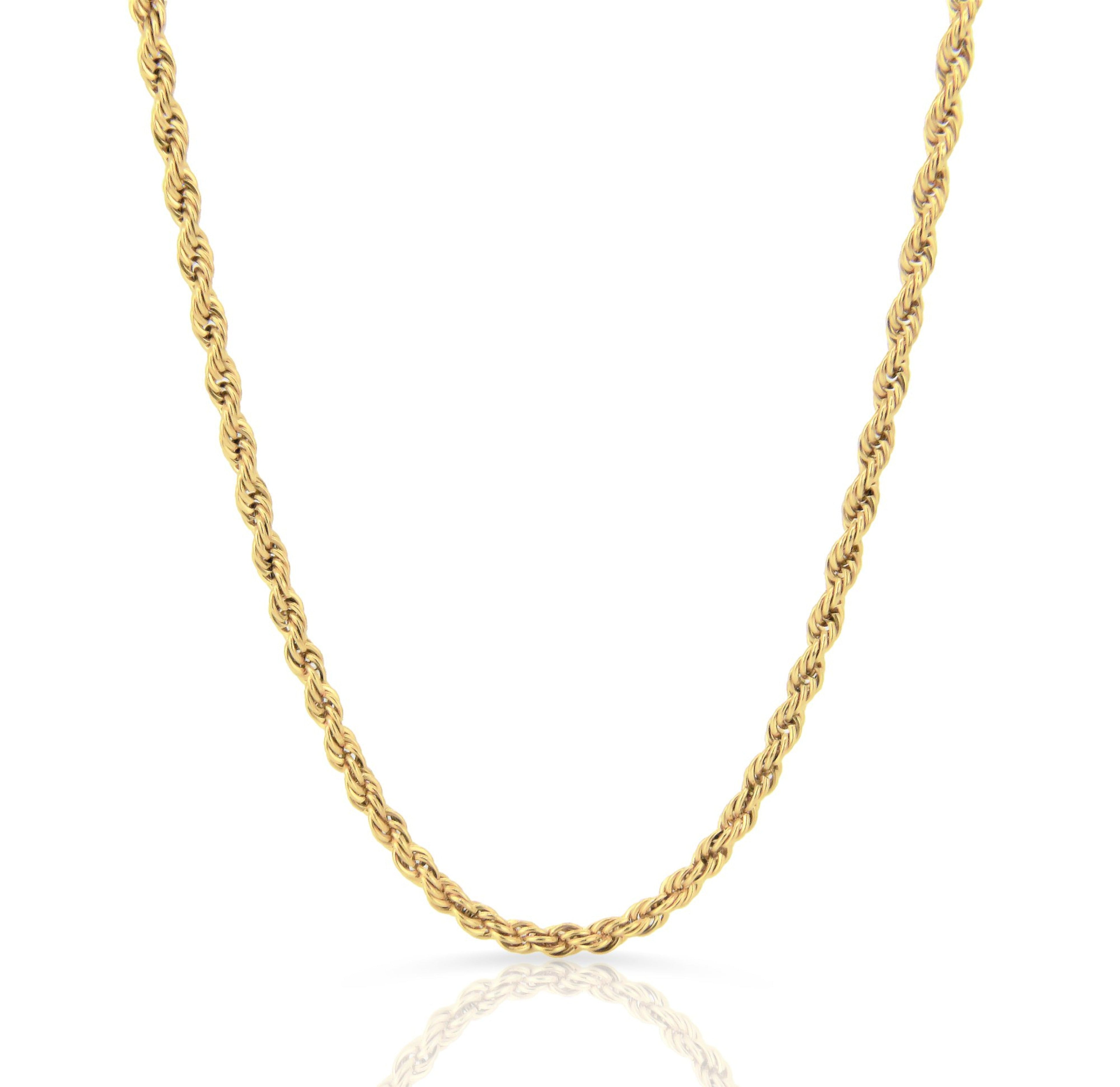 RONNIE GOLD ROPE CHAIN NECKLACE