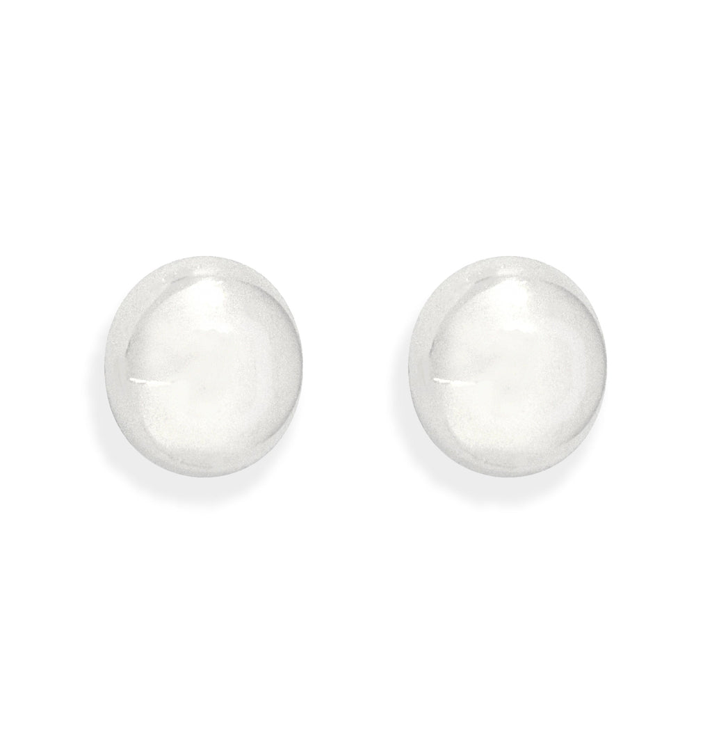 MARYLYN SILVER DOME EARRINGS