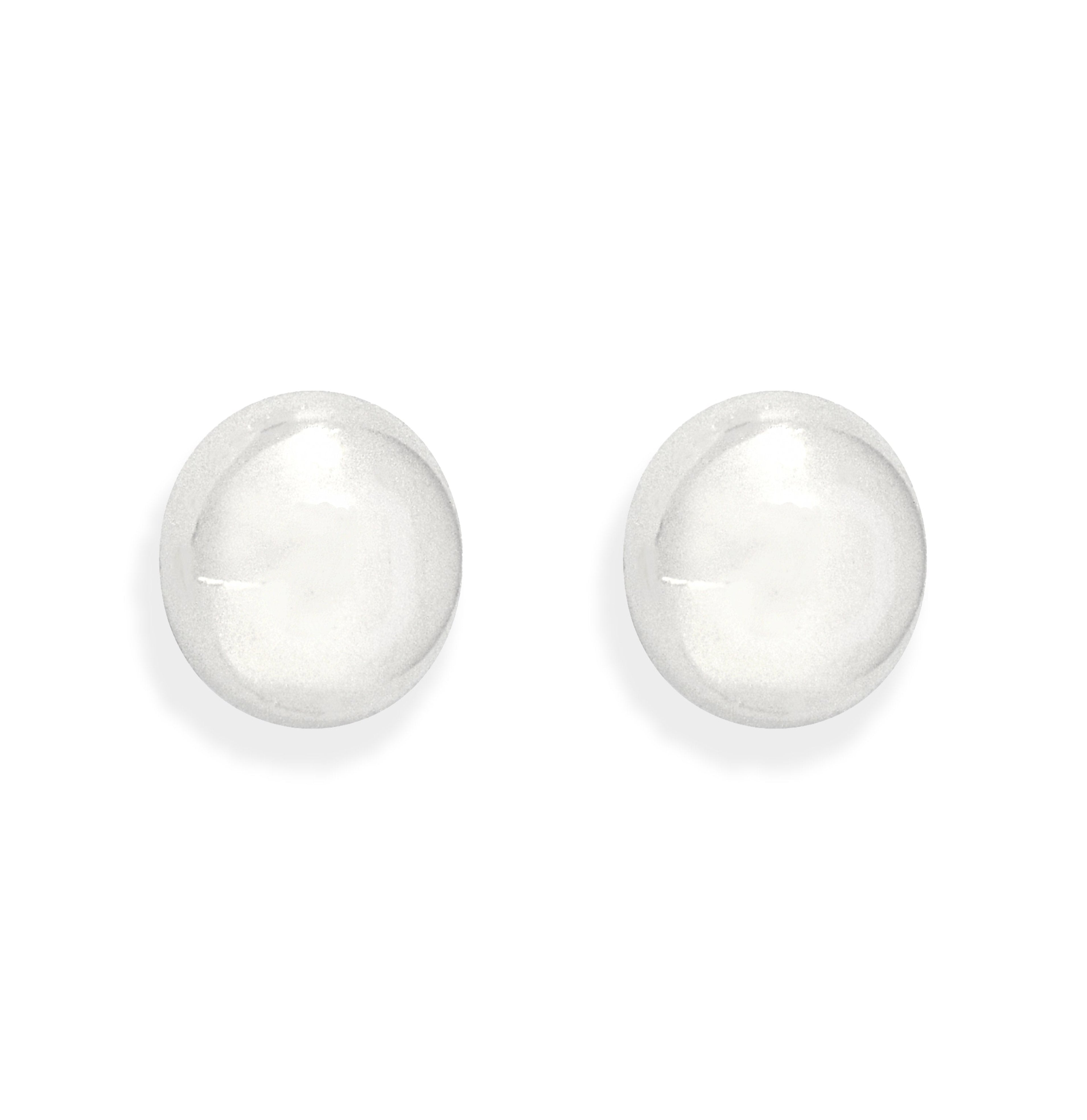 MARYLYN SILVER DOME EARRINGS