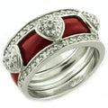 LOAS1012 Rhodium Sterling Silver Ring – AAA Clear CZ Solitaire
