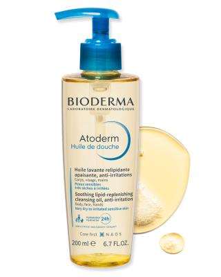 Bioderma Atoderm Shower Oil - Gentle, Moisturizing, Hypoallergenic Shower Oil for Dry, Sensitive Skin
