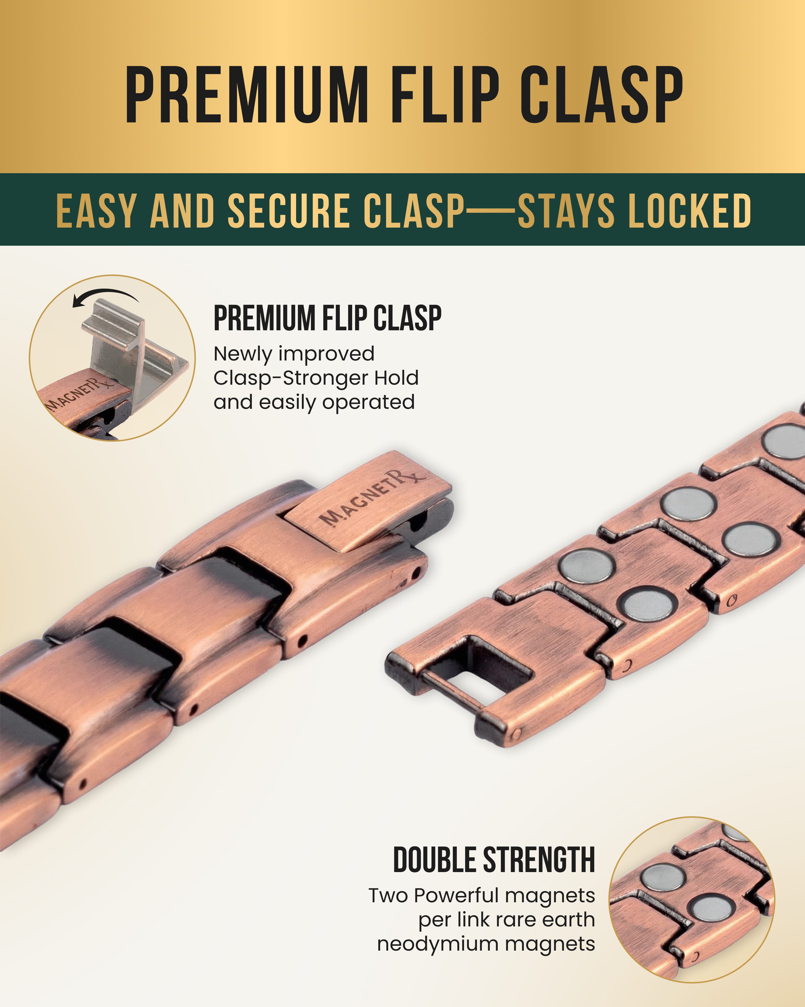 Ultra Strength Copper Magnetic Therapy Anklet for Men