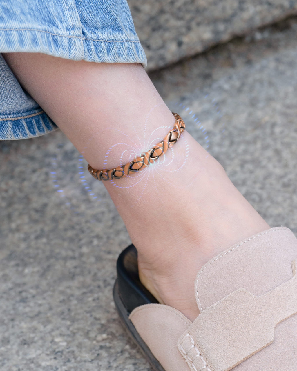 Ultra Strength Copper Magnetic Therapy Anklet for Women