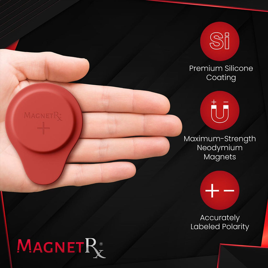 Biomagnetic Therapy Magnet Set — Neodymium & Silicone (2 Large Magnets)