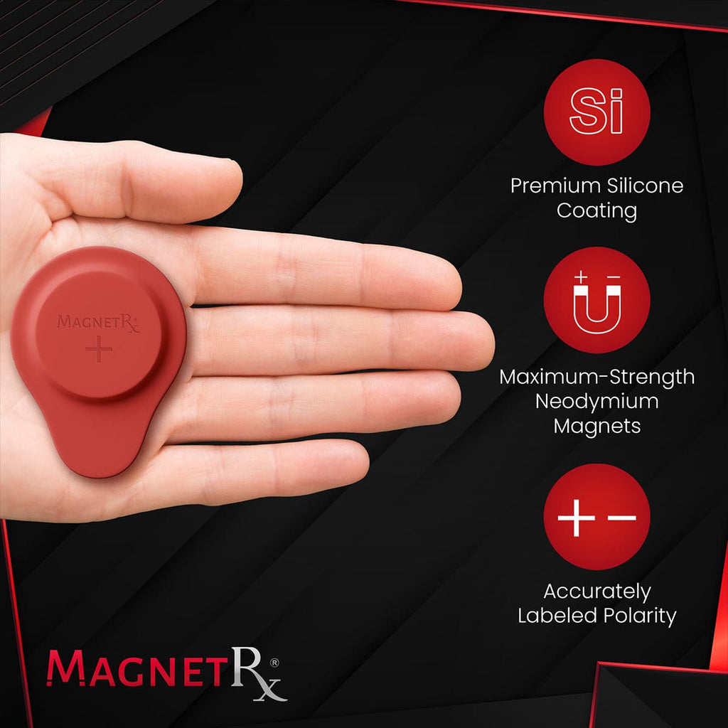 Biomagnetic Therapy Magnet Set — Neodymium & Silicone (2 Medium Magnets)