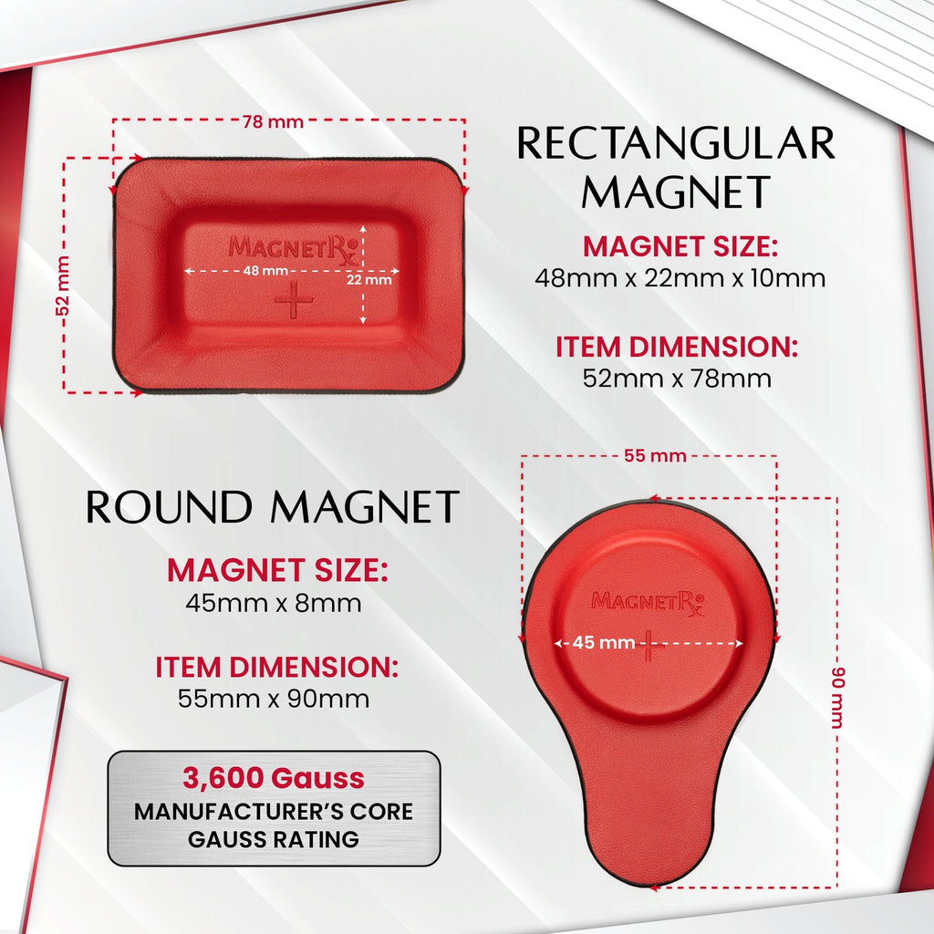 Biomagnetic Therapy Magnet Kit — Ferrite & Leather (12 Mixed Units)