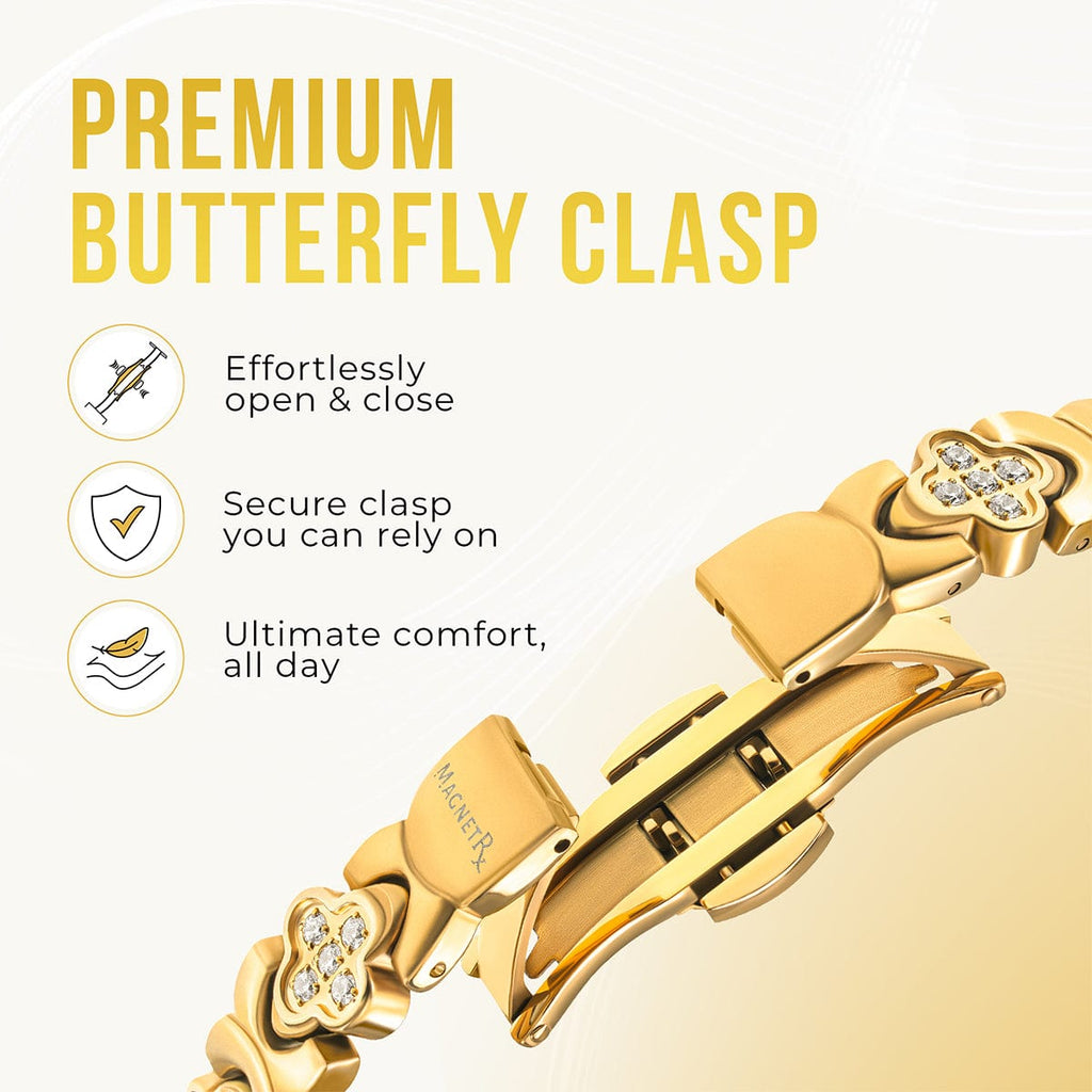 Clover Magnetic Bracelet for Women (Gold)