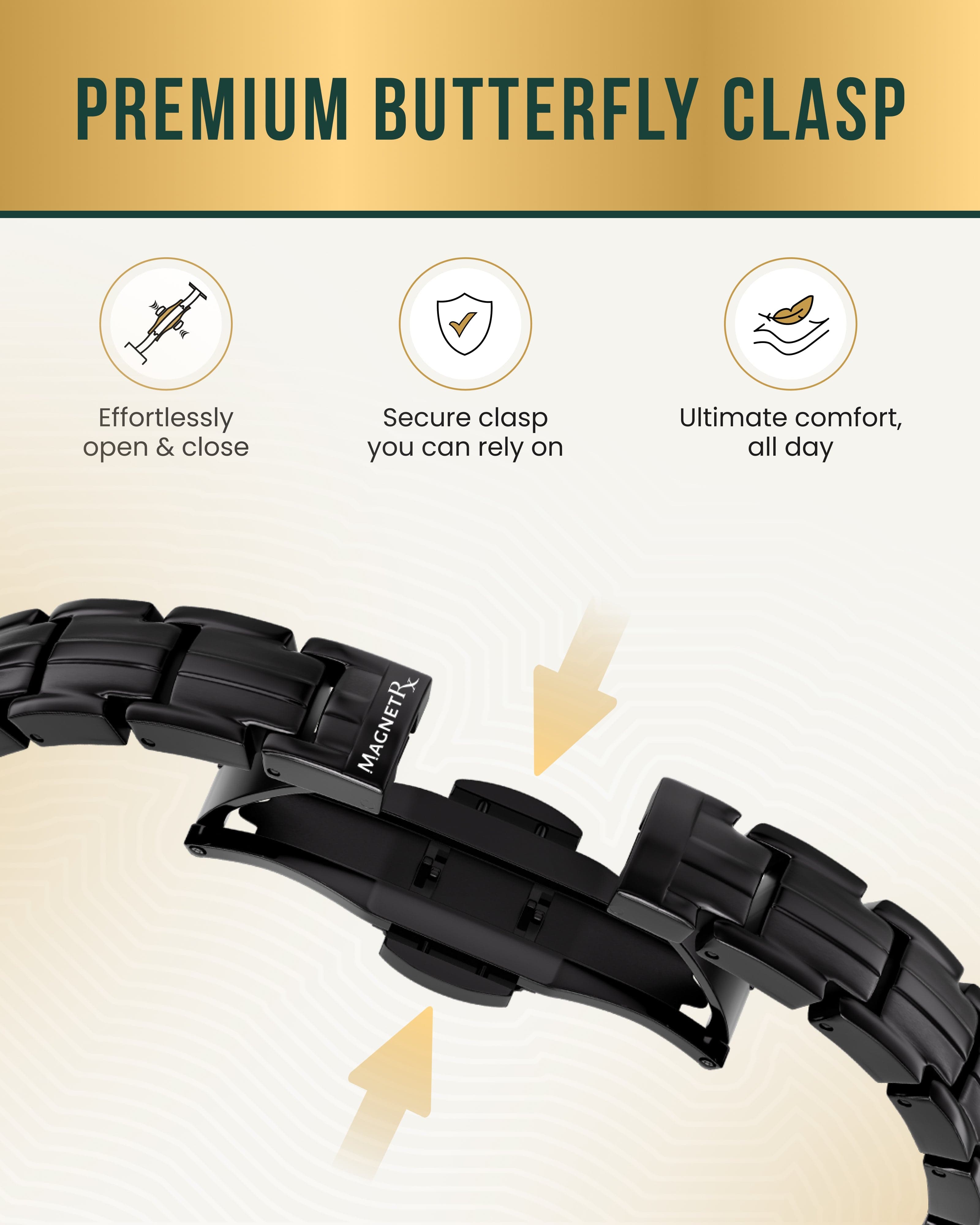 EllipseMAX Magnetic Bracelet for Women (Black)