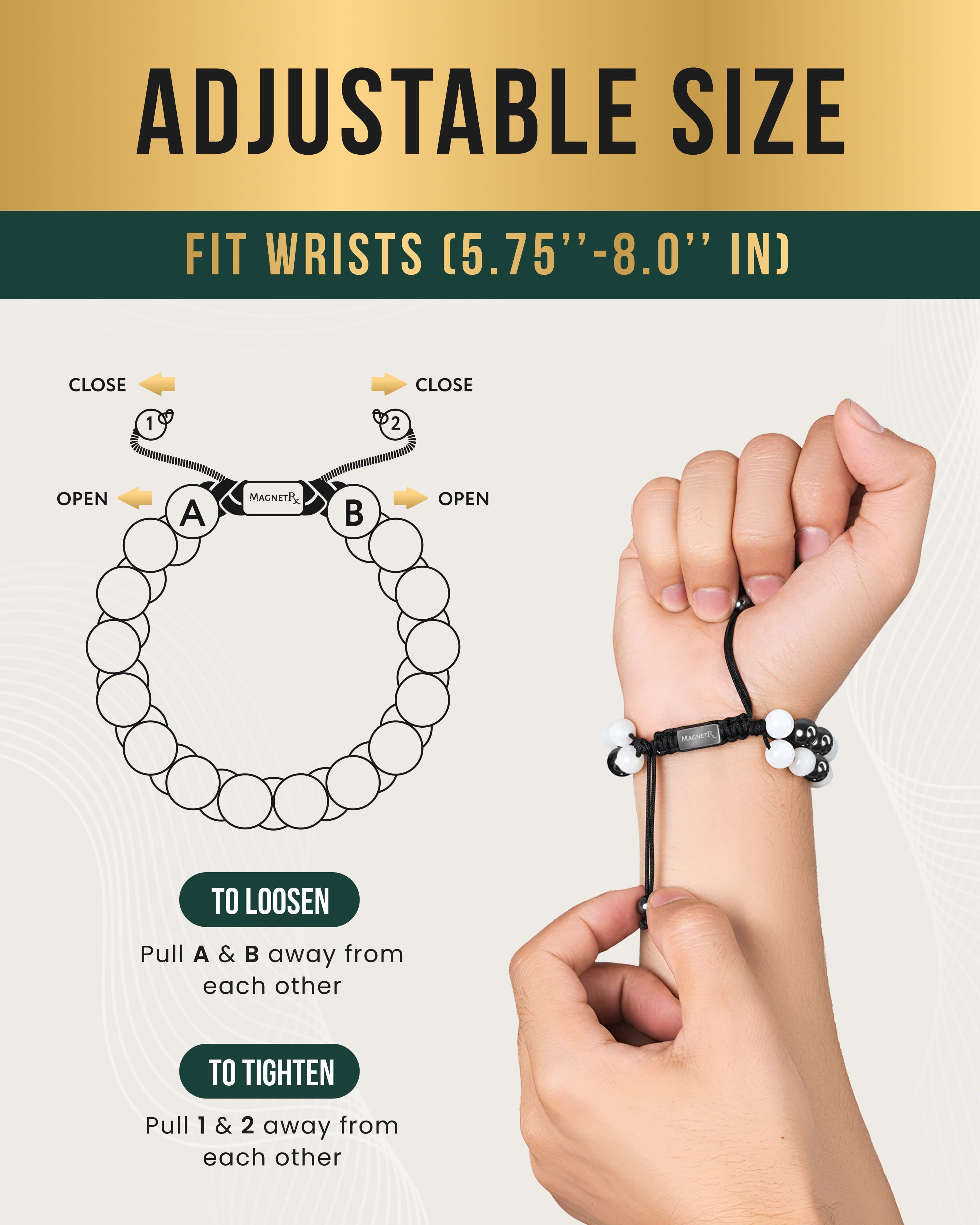 Magnetic Hematite & Moonstone Beaded Bracelet for Women