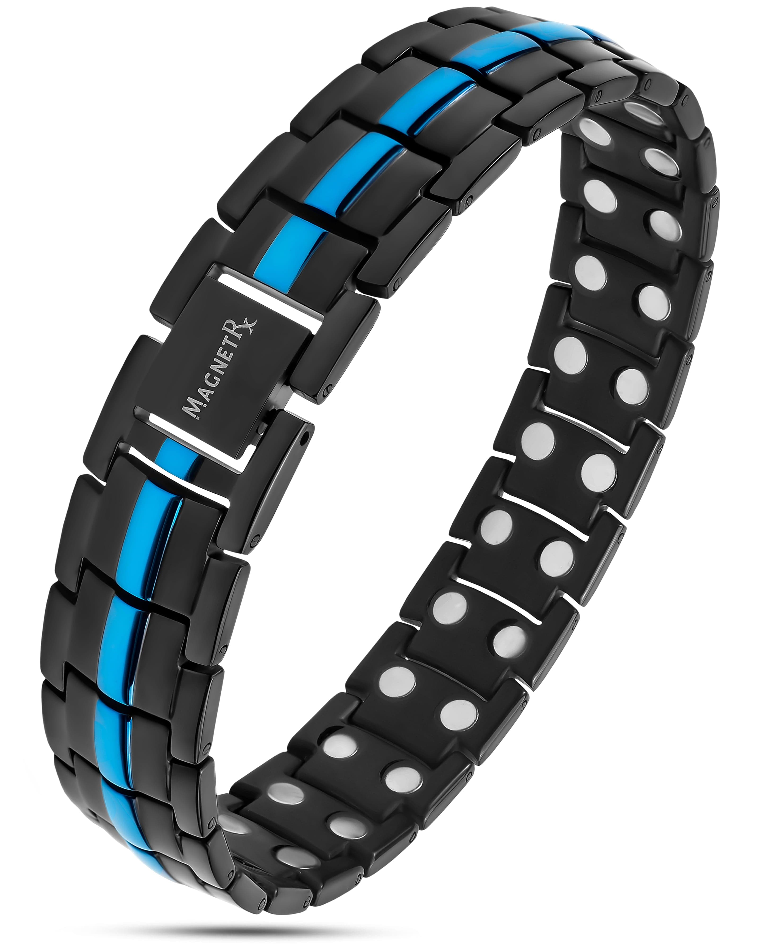 Magnetic Therapy Thin Blue Line Bracelet for Men