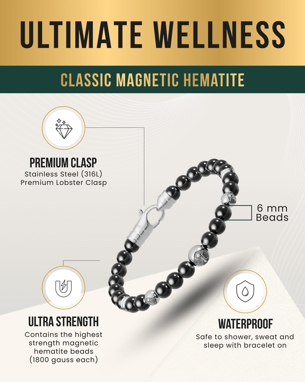 MAX Strength Magnetic Hematite Bracelet (Armory)