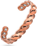 Rugged Twist Copper Magnetic Therapy Bracelet Bangle