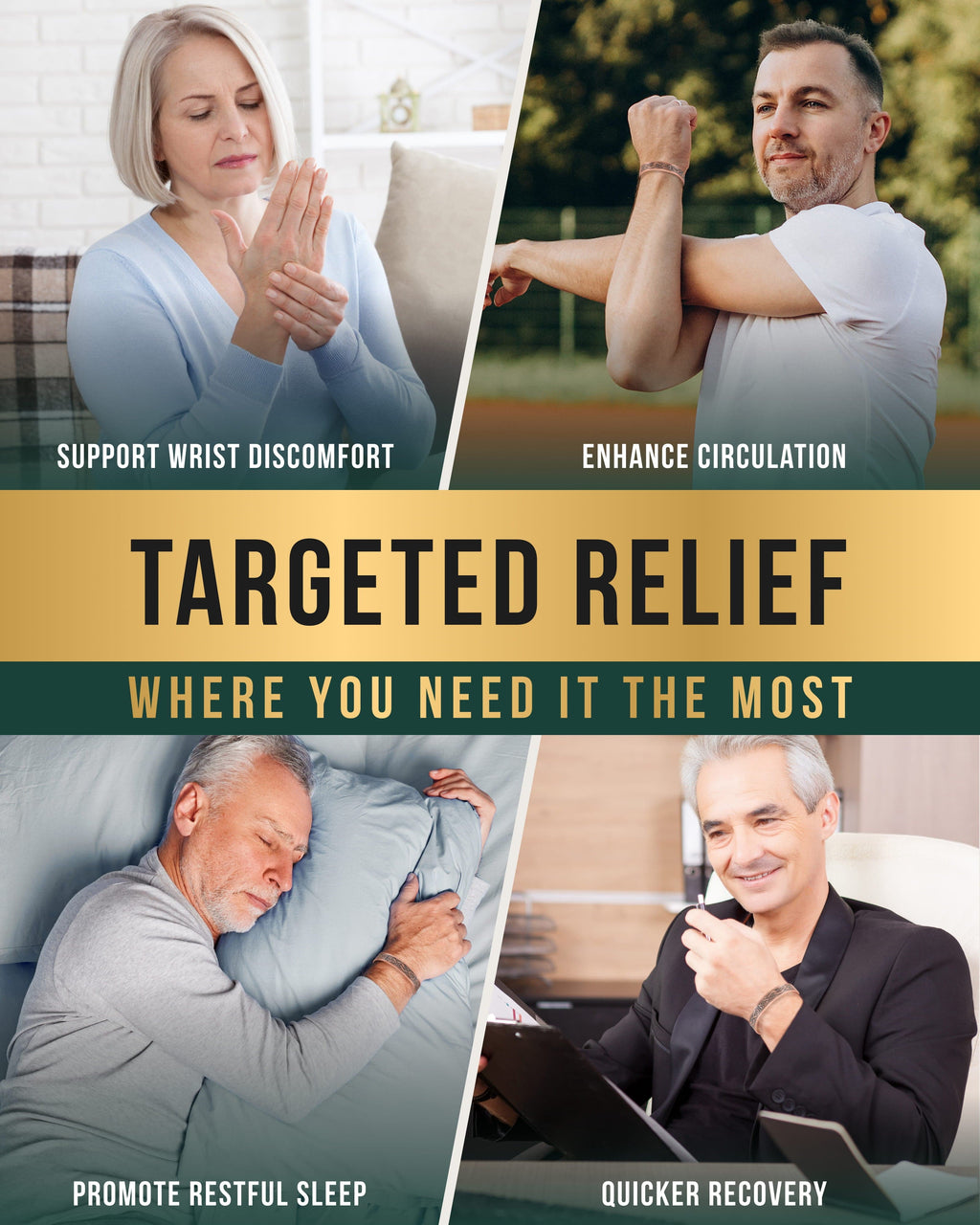Stamped Viking Magnetic Copper Bracelet Cuff for Men
