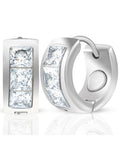 Crystal Magnetic Therapy Earrings for Women (Silver)