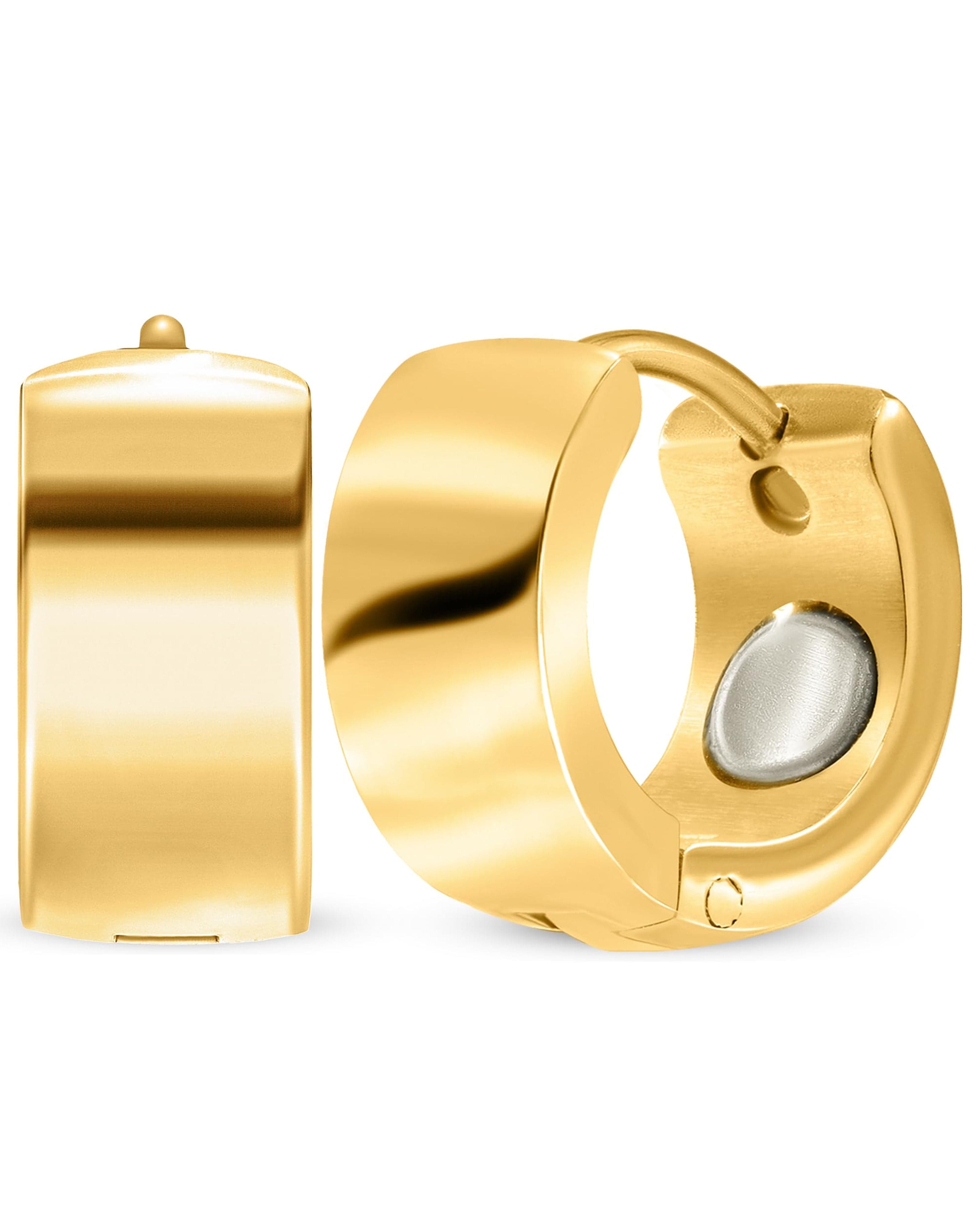 Polished Magnetic Therapy Earrings for Women (Gold)