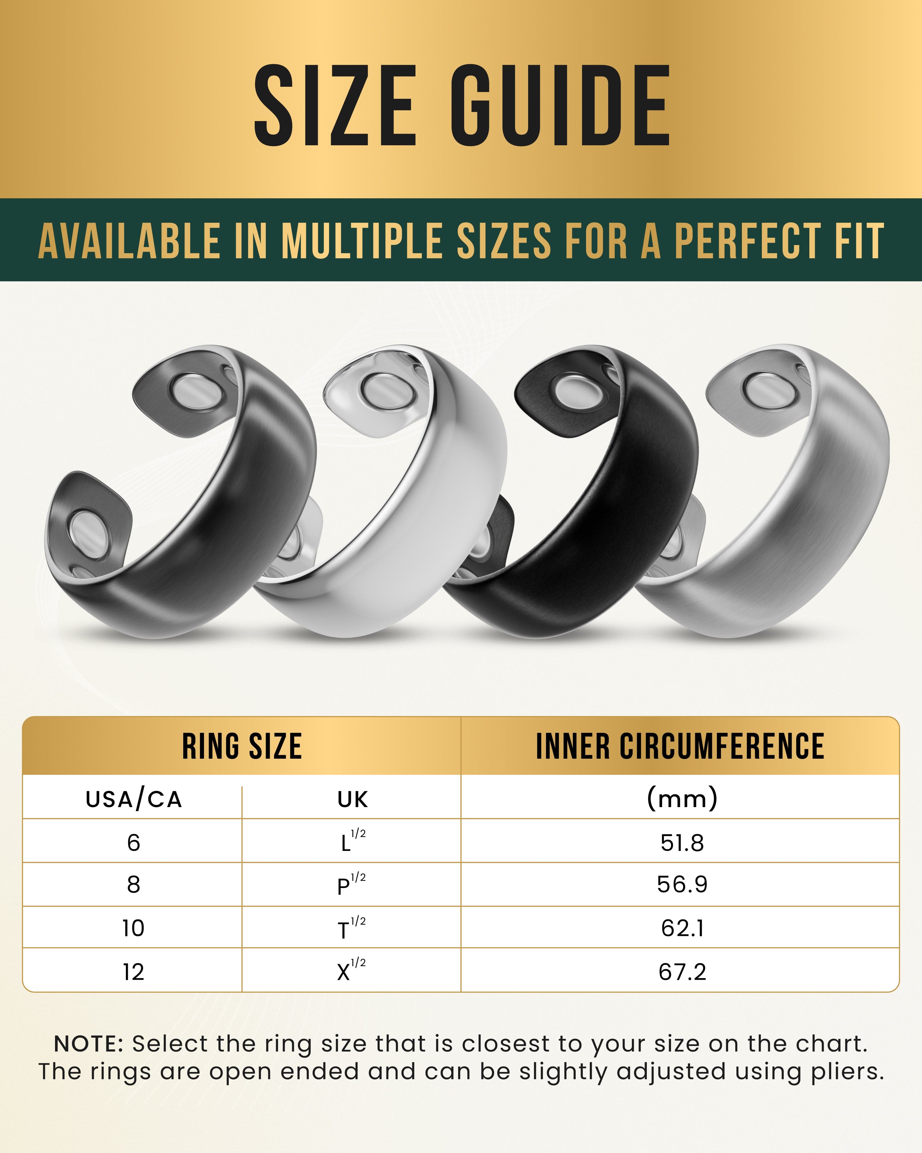 Magnetic Therapy Ring (Brushed Silver)