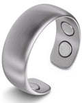 Magnetic Therapy Ring (Brushed Silver)
