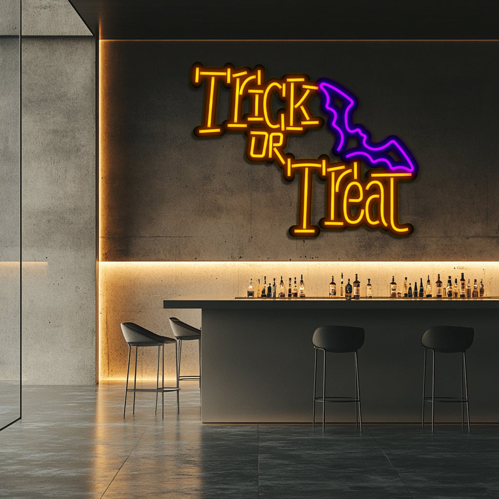 Trick or Treat Metal Neon Wall Art- LN0207