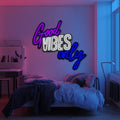 Good Vibes Only Metal Neon Wall Art- LN0231