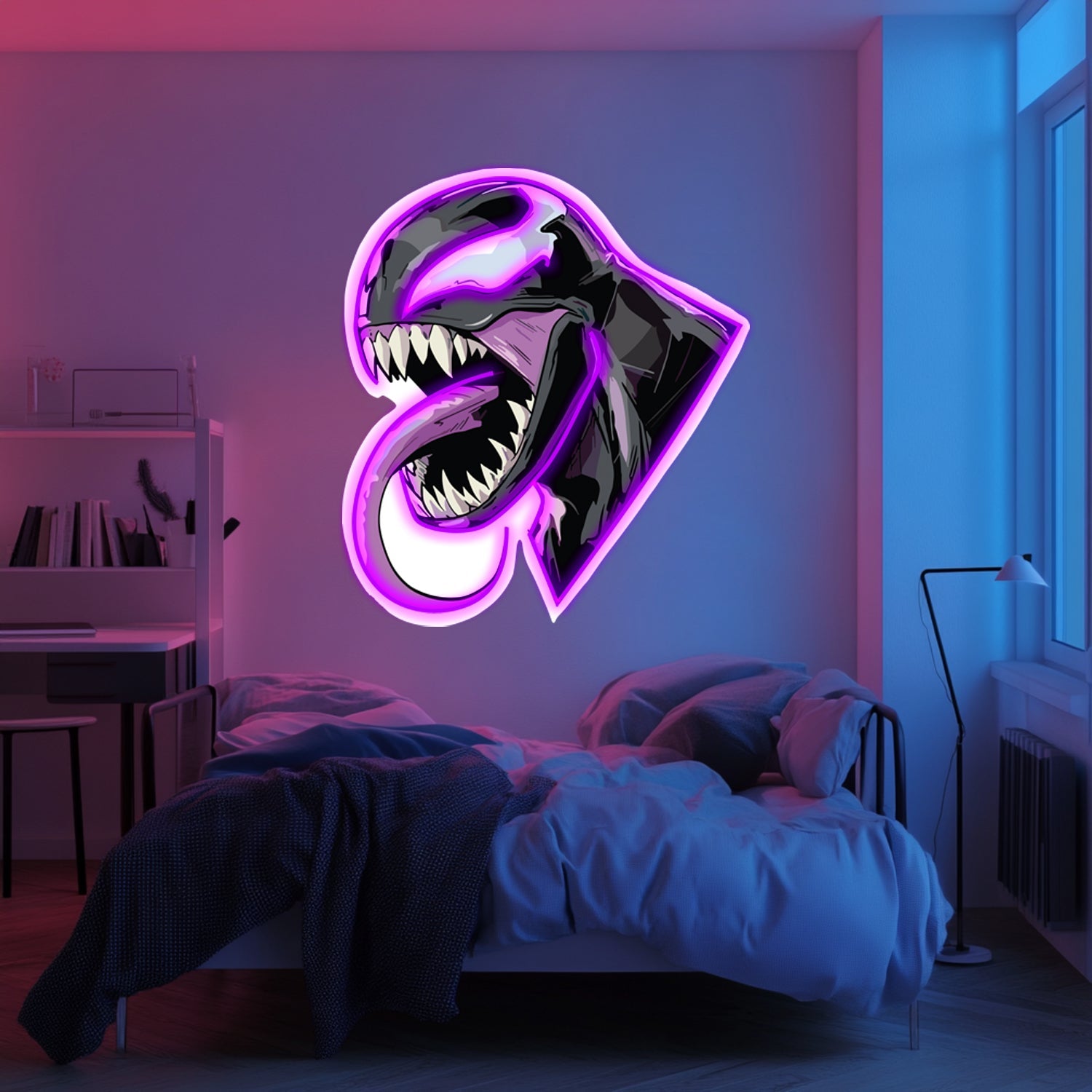 UV Printed Venom  Neon Wall Art- LV0087