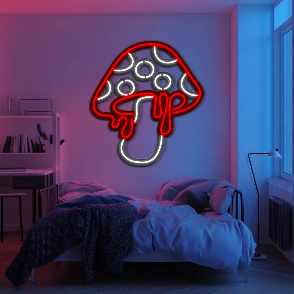 Liquid Mushroom Metal Neon Wall Art- LN0196