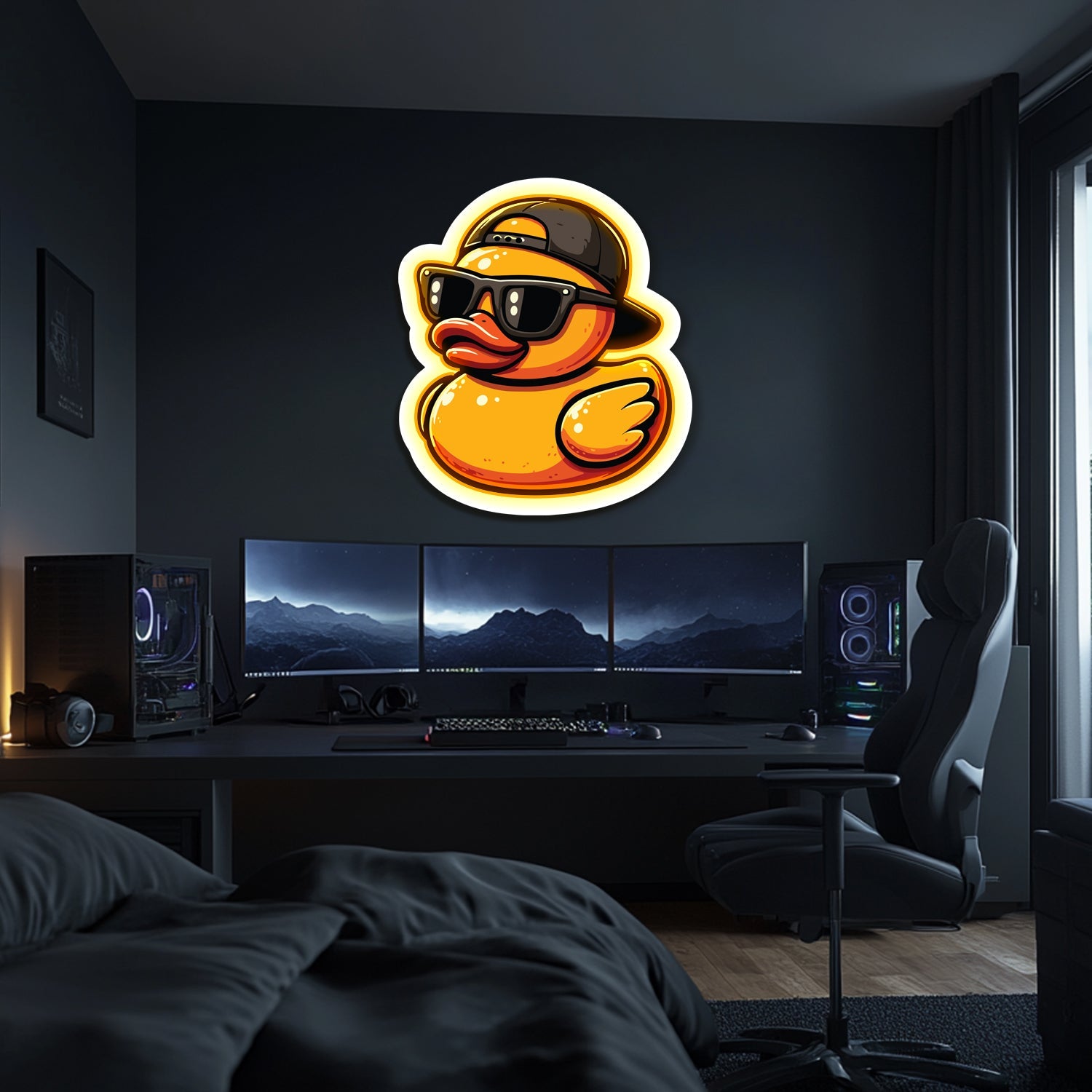 UV Printed Cool Duck Neon Wall Art- LV0100